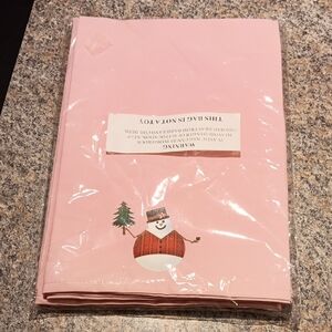 Pink Snowman Cloth Napkins